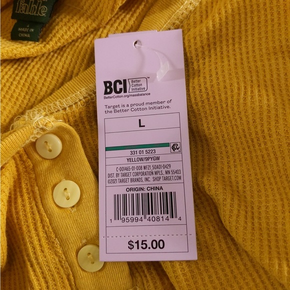 🎉 3/$20 Wild Fable Waffle Henley Crop Top - Picture 7 of 9